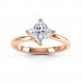 Princess Twist Engagement Ring Rose Gold Top View Princess Twist Engagement Ring Rose Gold Top View