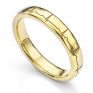 Yellow gold wedding ring engraved with a heartbeat around the outside of the ring Yellow gold wedding ring engraved with a heartbeat around the outside of the ring