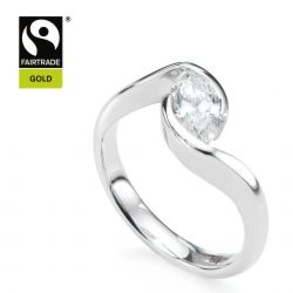 Fairtrade Gold Marquise Diamond Ring