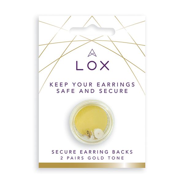 Lox Gold Tone Earring Backs Main Image