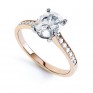 Rose gold oval engagement ring with diamond shoulders Rose gold oval engagement ring with diamond shoulders