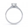 Side view of the Faith oval diamond shoulder engagement ring Side view of the Faith oval diamond shoulder engagement ring