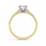 Side view of the Faith oval diamond shoulder engagement ring yellow gold Side view of the Faith oval diamond shoulder engagement ring yellow gold
