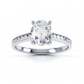 Top view of the faith oval solitaire engagement ring in Platinum Top view of the faith oval solitaire engagement ring in Platinum
