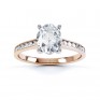 Top view of the faith oval solitaire engagement ring in Rose Gold Top view of the faith oval solitaire engagement ring in Rose Gold