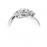 Modern 3 Stone Diamond Trilogy Style Ring Side View Modern 3 Stone Diamond Trilogy Style Ring Side View