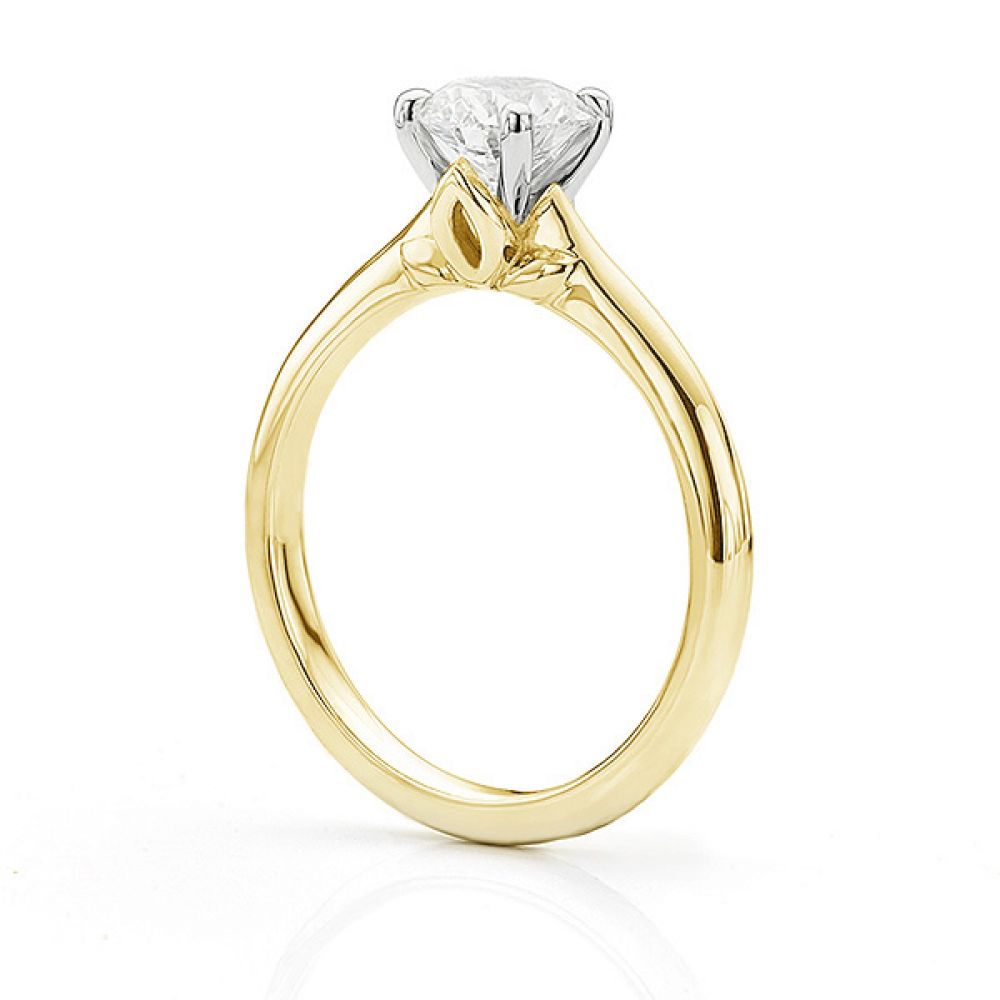 Serendipity Engagement Ring Side View Yellow Gold