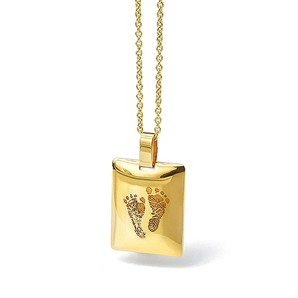 Gold Footprint Necklace Main Image