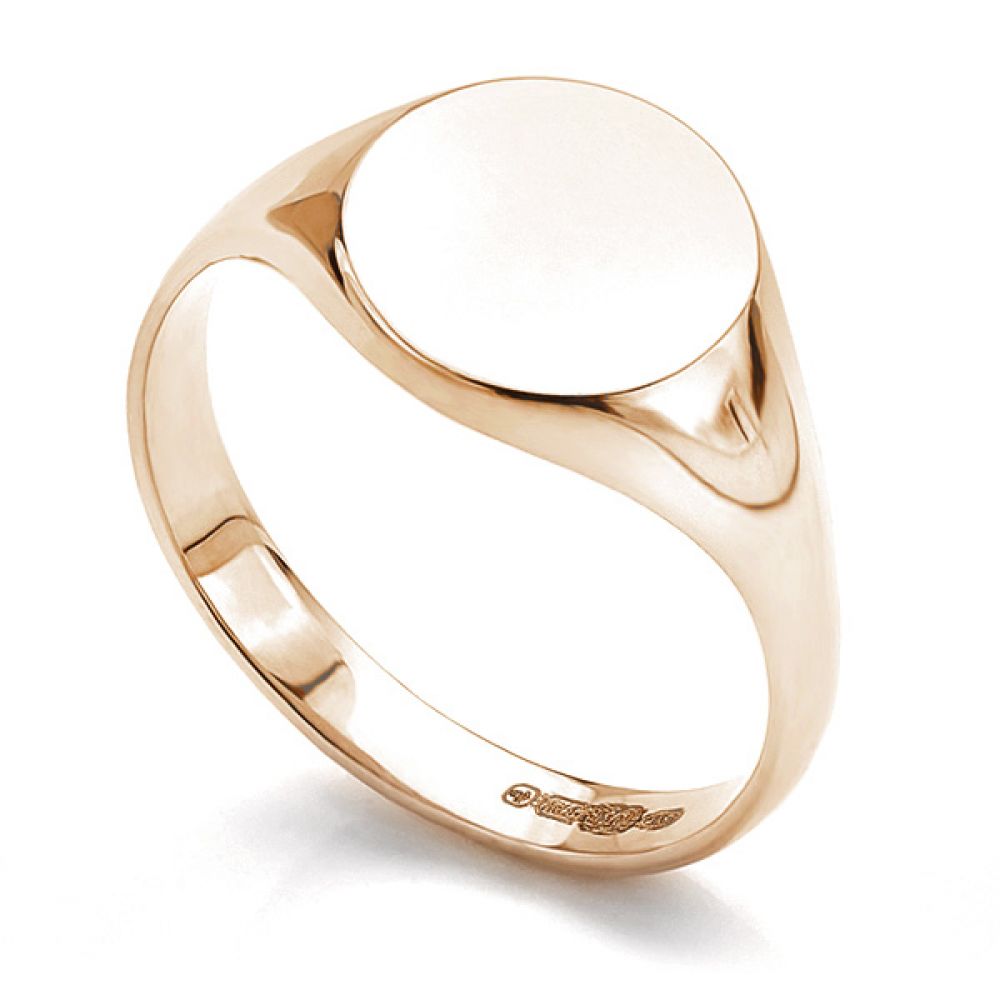 Small round signet ring in rose gold Small round signet ring in rose gold