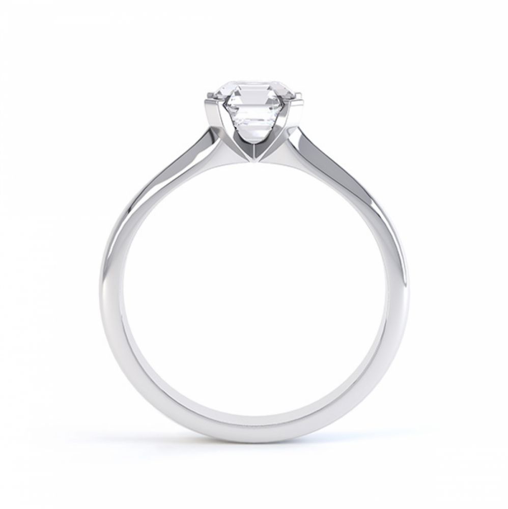 Asscher Cut Diamond Solitaire Side