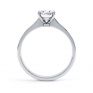 Faith-Oval Solitaire with Diamond Shoulders - side Faith-Oval Solitaire with Diamond Shoulders - side