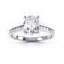 Faith-Oval Solitaire with Diamond Shoulders - top Faith-Oval Solitaire with Diamond Shoulders - top
