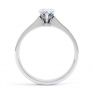 Pear-Shaped Engagement Ring with Diamond Shoulders Side view - White Pear-Shaped Engagement Ring with Diamond Shoulders Side view - White