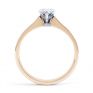 Pear-Shaped Engagement Ring with Diamond Shoulders Side view - Rose Pear-Shaped Engagement Ring with Diamond Shoulders Side view - Rose