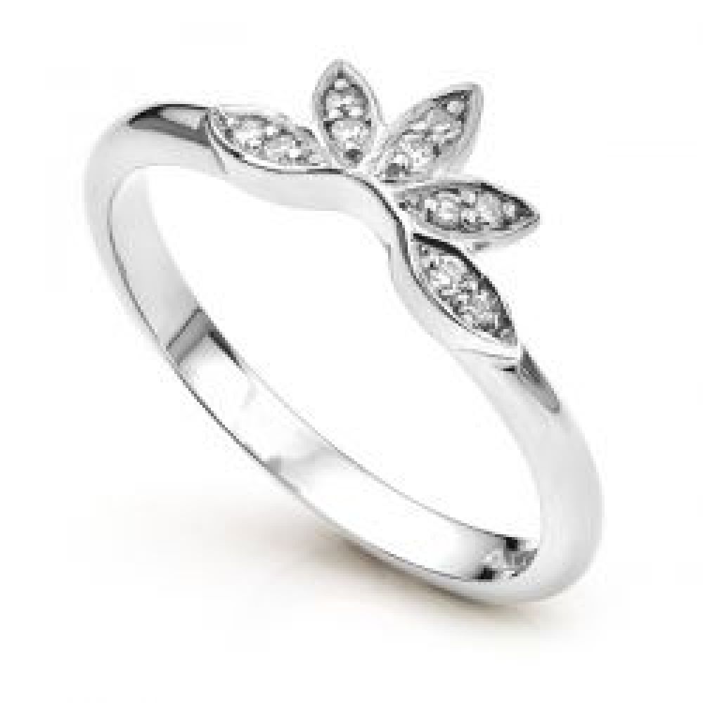 Floral Shaped Diamond Wedding Ring