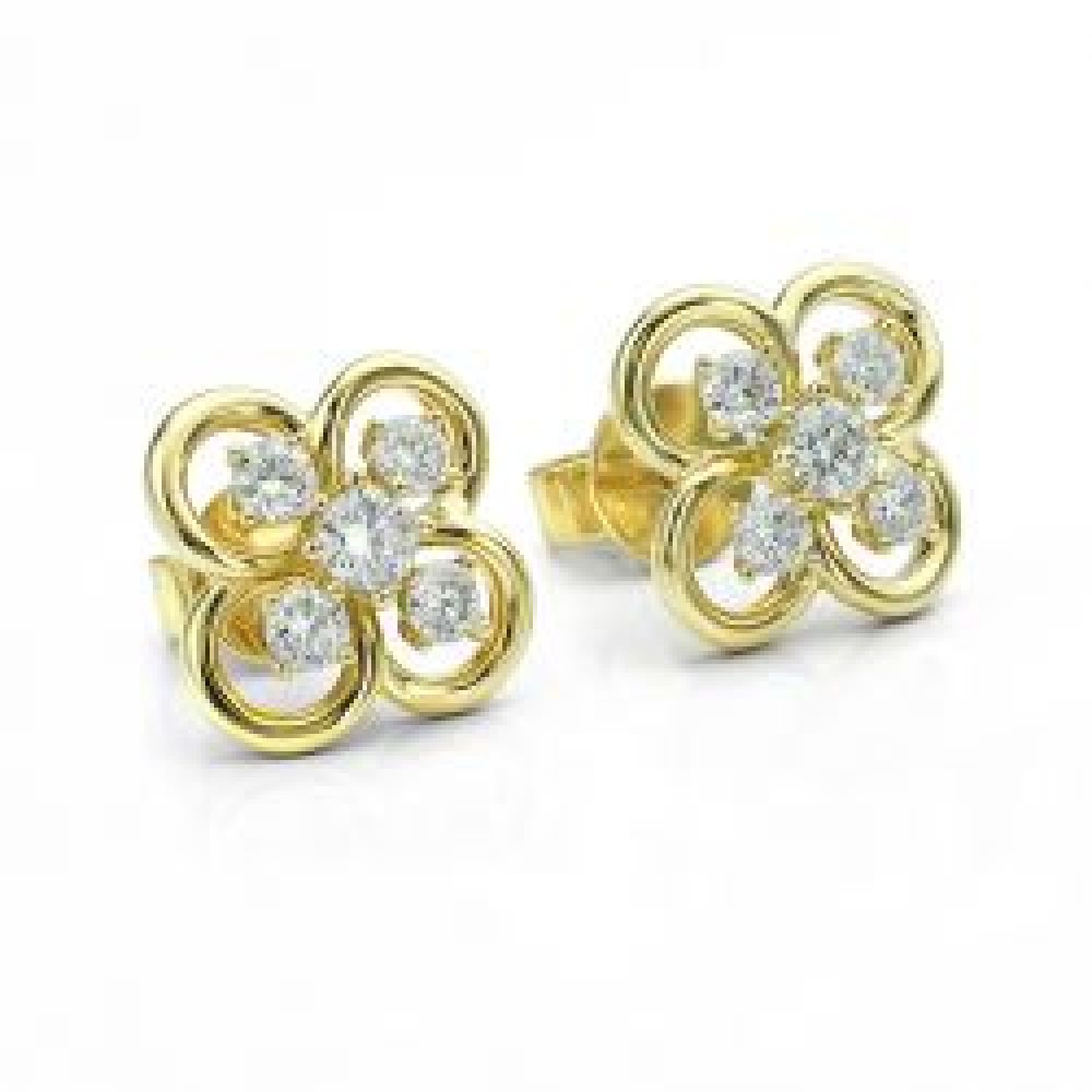 Blossom Designed Diamond Earrings