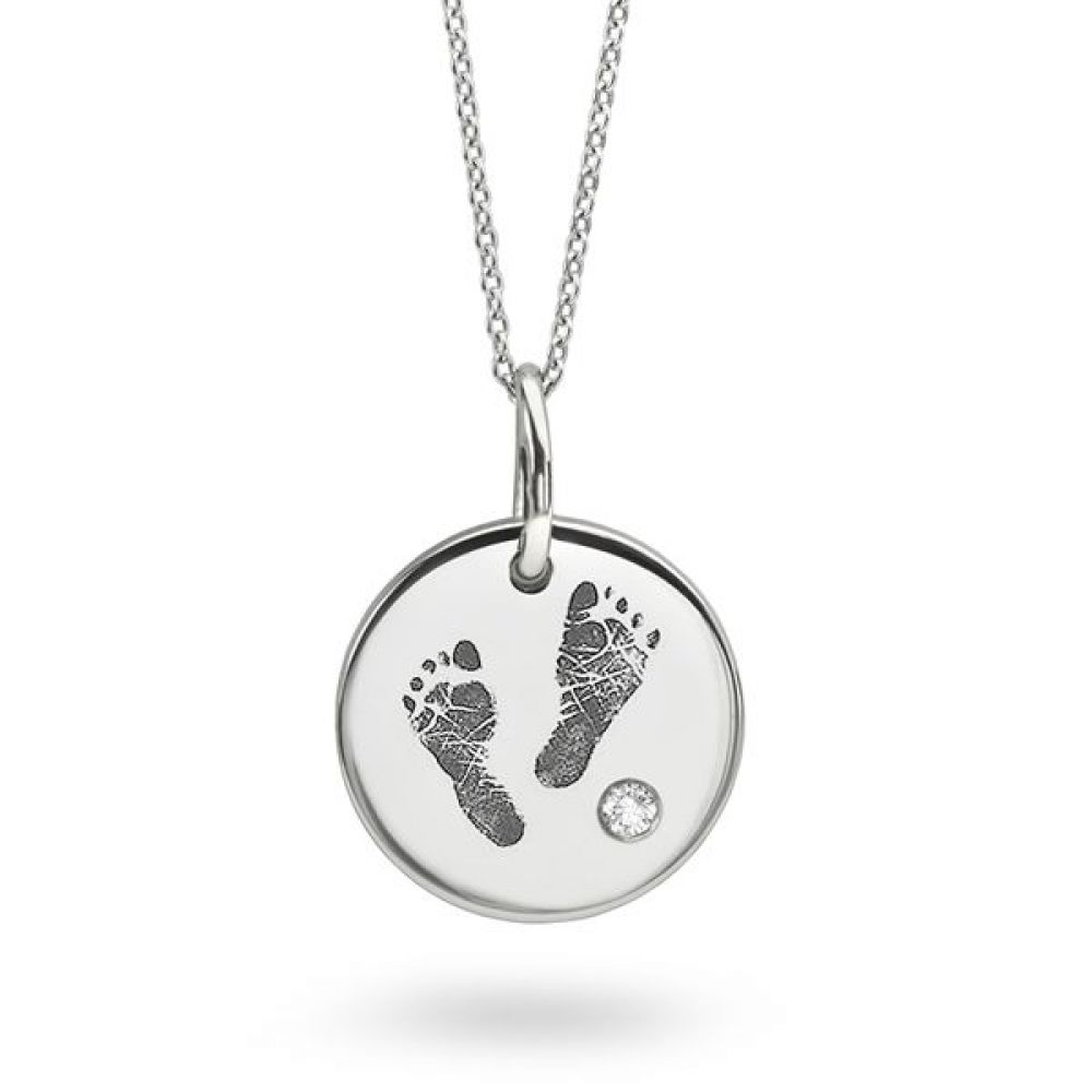 Diamond Foot Print Necklace