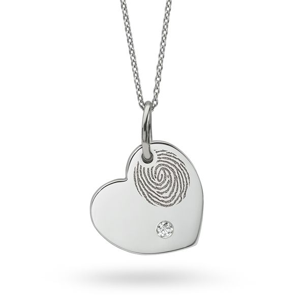 Fingerprint Heart Necklace Main Image