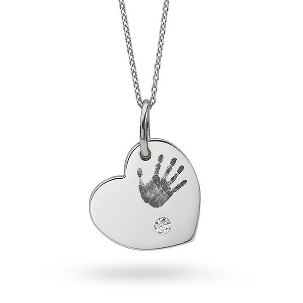 Hand Print Diamond Necklace Main Image