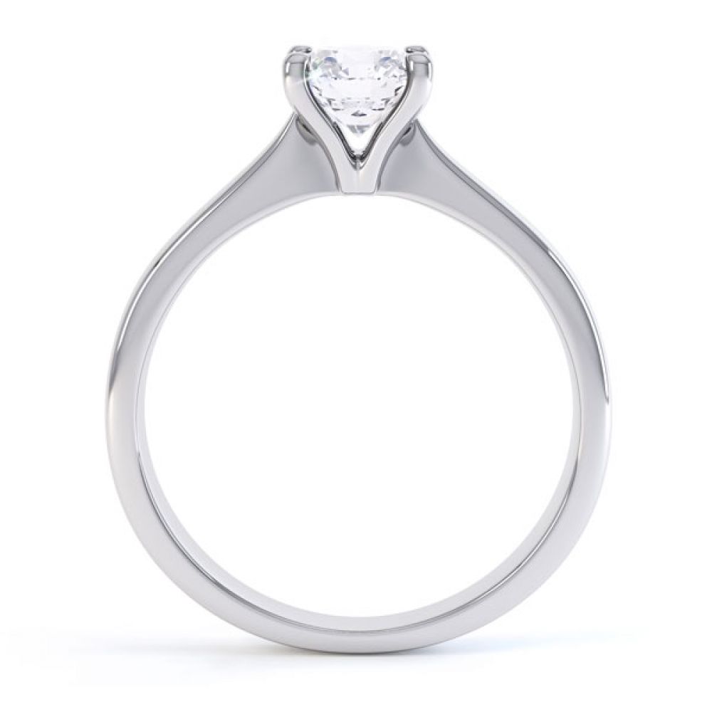 4 Claw Wedfit Round Solitaire Engagement Ring Side View