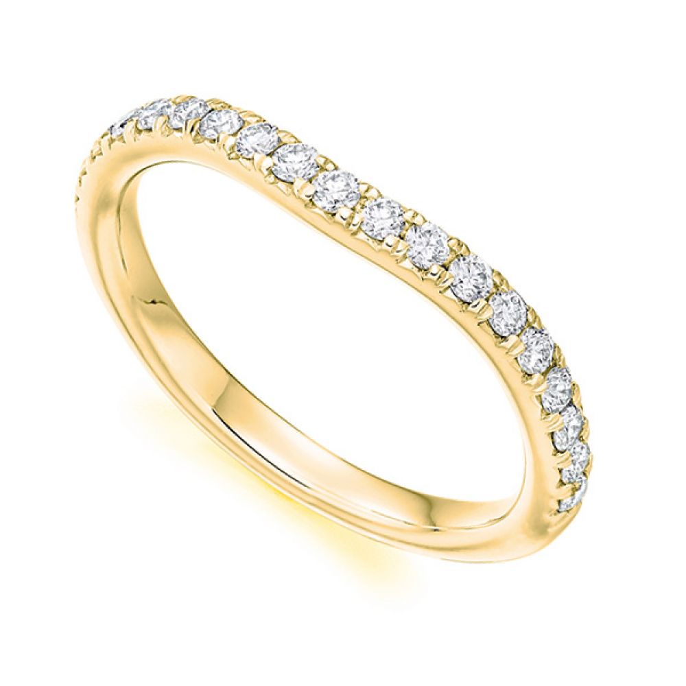 Matching Shaped Wedding Ring - Yellow