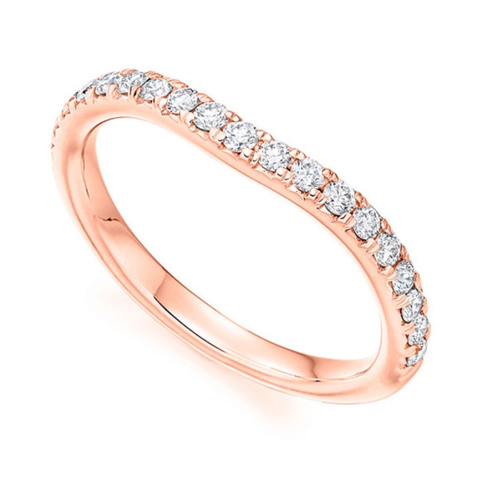 Matching Shaped Wedding Ring - Rose