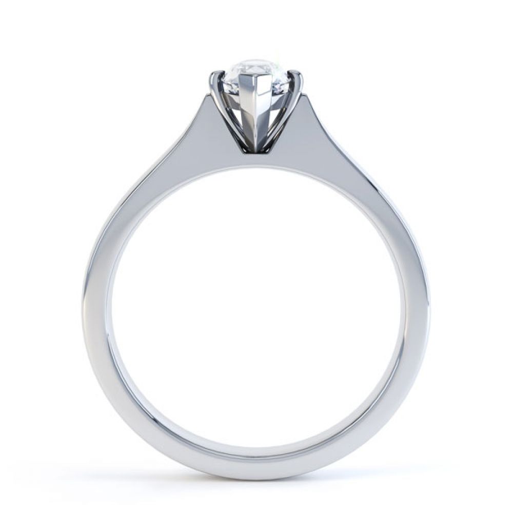 Marquise 4 Claw Diamond Solitaire Engagement Ring Side View Marquise 4 Claw Diamond Solitaire Engagement Ring Side View