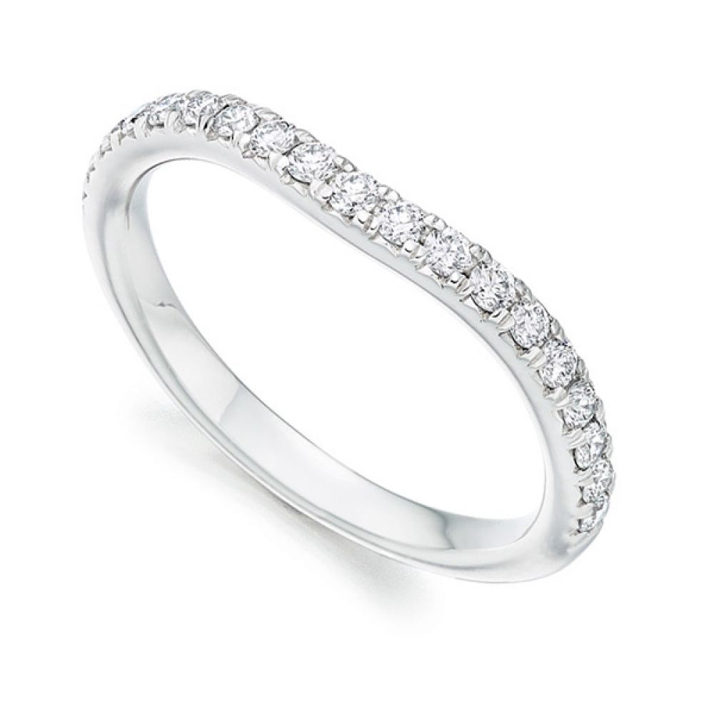 Curved Diamond Wedding Ring