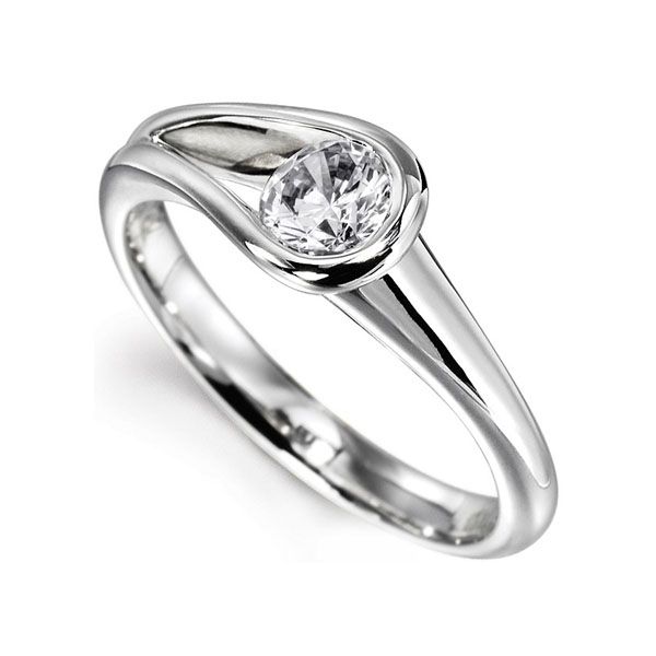 Loop Bezel Round Solitaire Engagement Ring