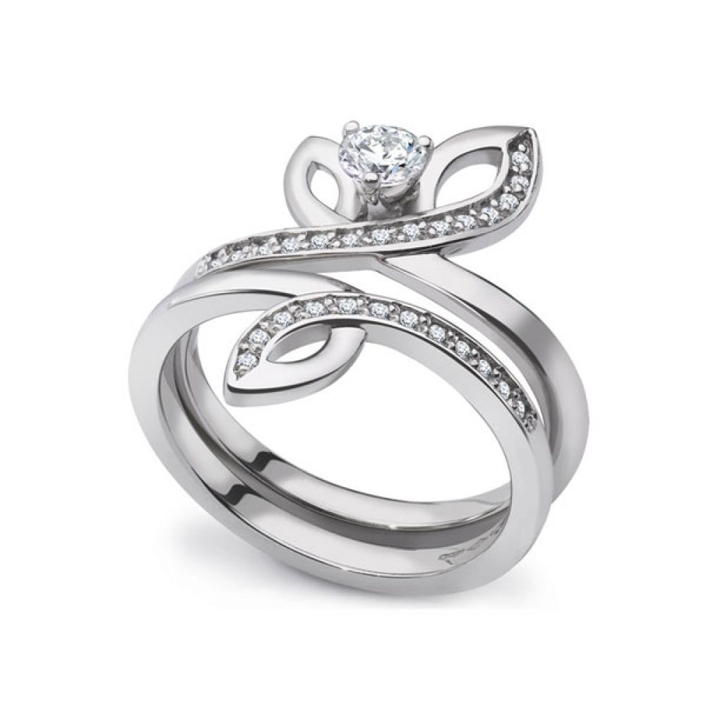 0.38cts Unique Diamond Engagement & Wedding Set