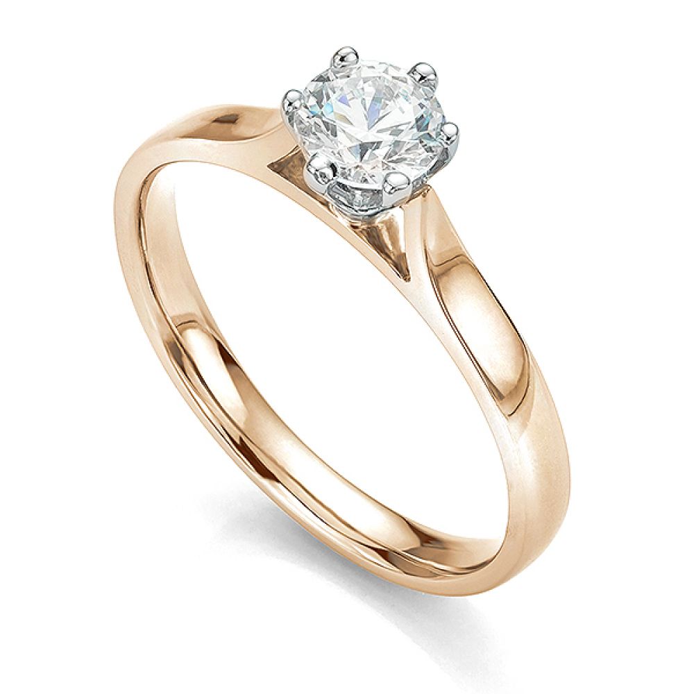 Ballerina 6 Claw Tiffany Style Solitaire Engagement Ring