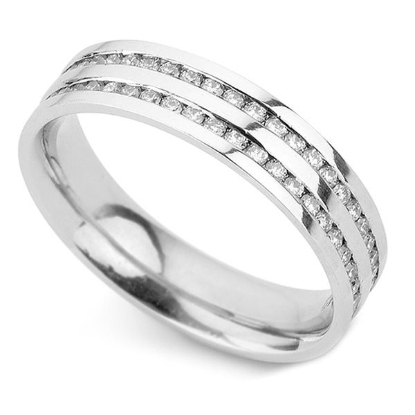 1 Carat Double Channel Diamond Wedding Ring