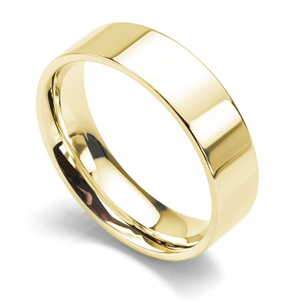 Medium Weight Flat Court Wedding Ring