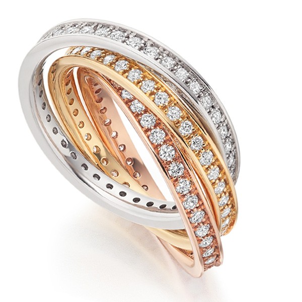 1.5ct Diamond Set Russian Wedding Ring Set