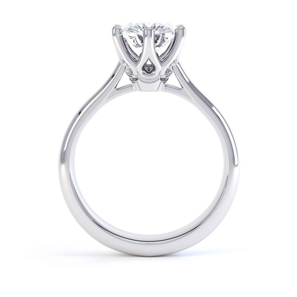 Solitaire Ring With Diamond Shoulders Solitaire Ring With Diamond Shoulders