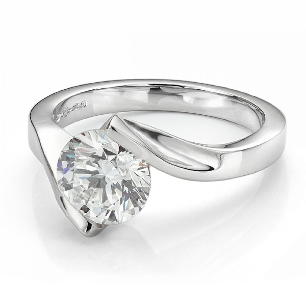 Bespoke 1.20 Carat Tension Set Diamond Engagement Ring