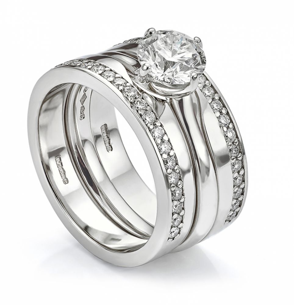 Bespoke Double Diamond Wedding Ring Set
