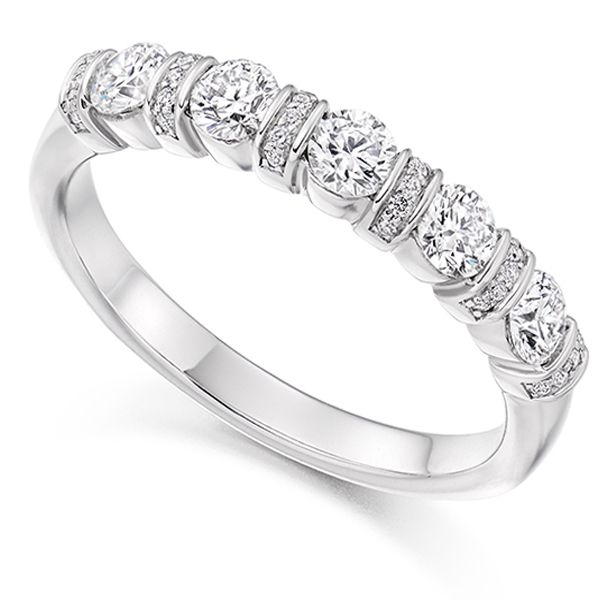 Bar Set Diamond Eternity ring
