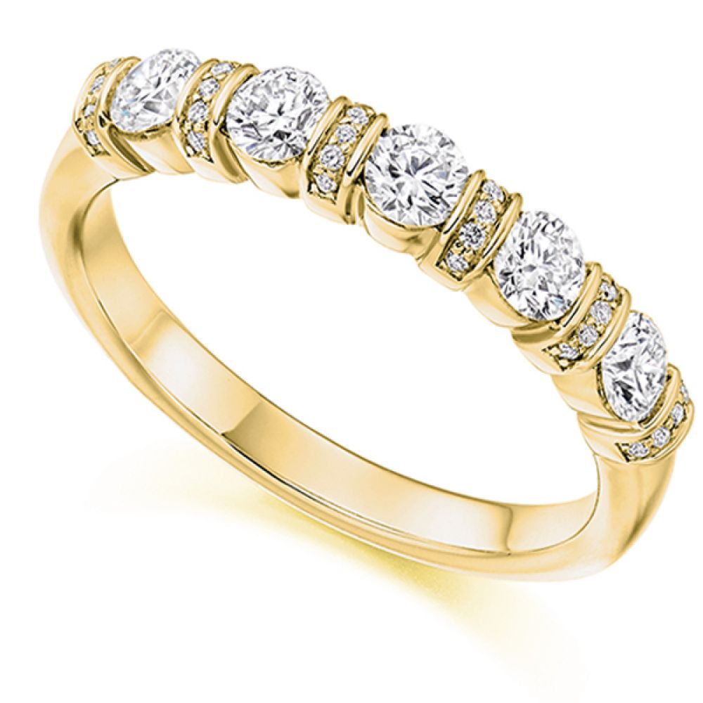 Bar Set Diamond Eternity ring