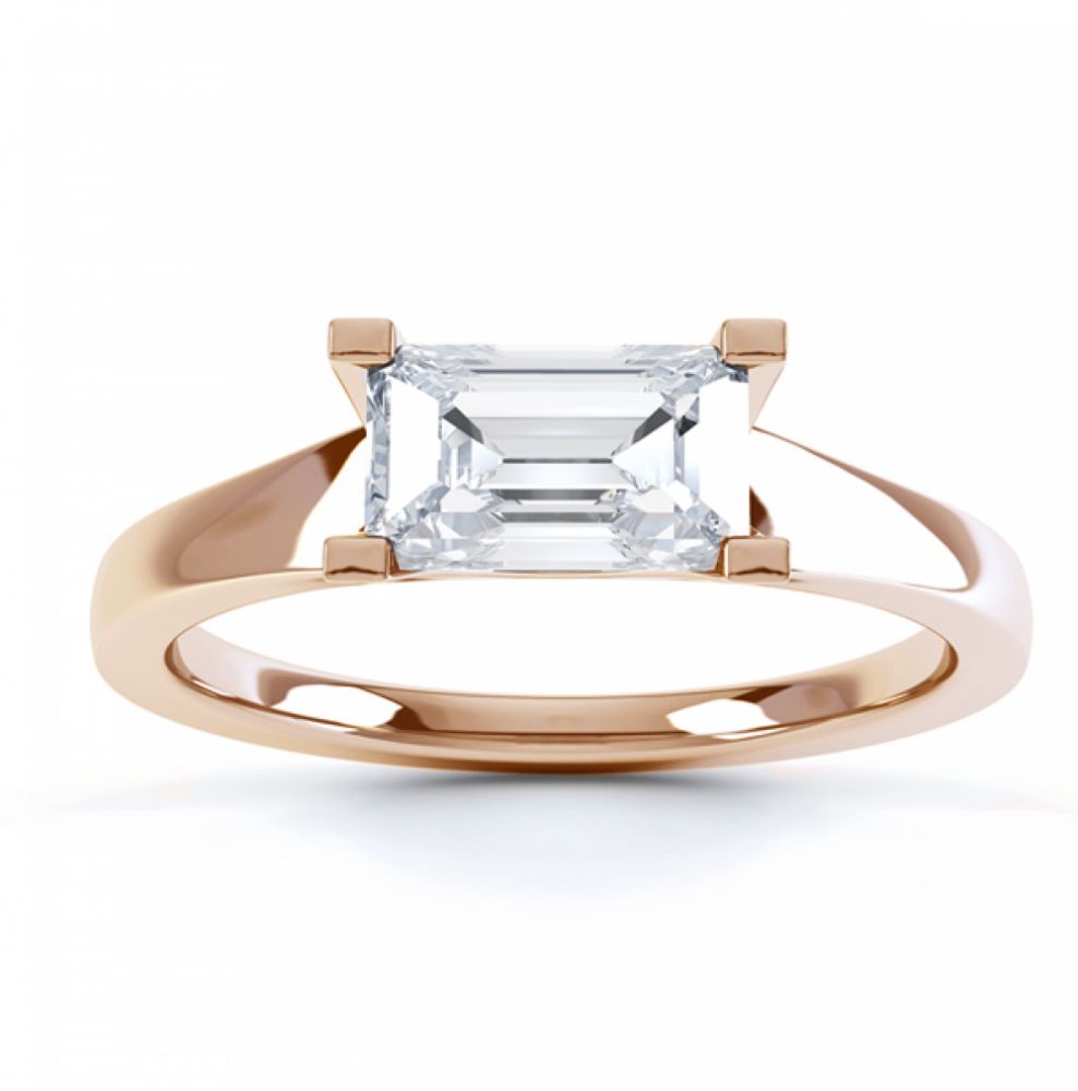 Sideways Emerald Cut Engagement Rings Hotsell