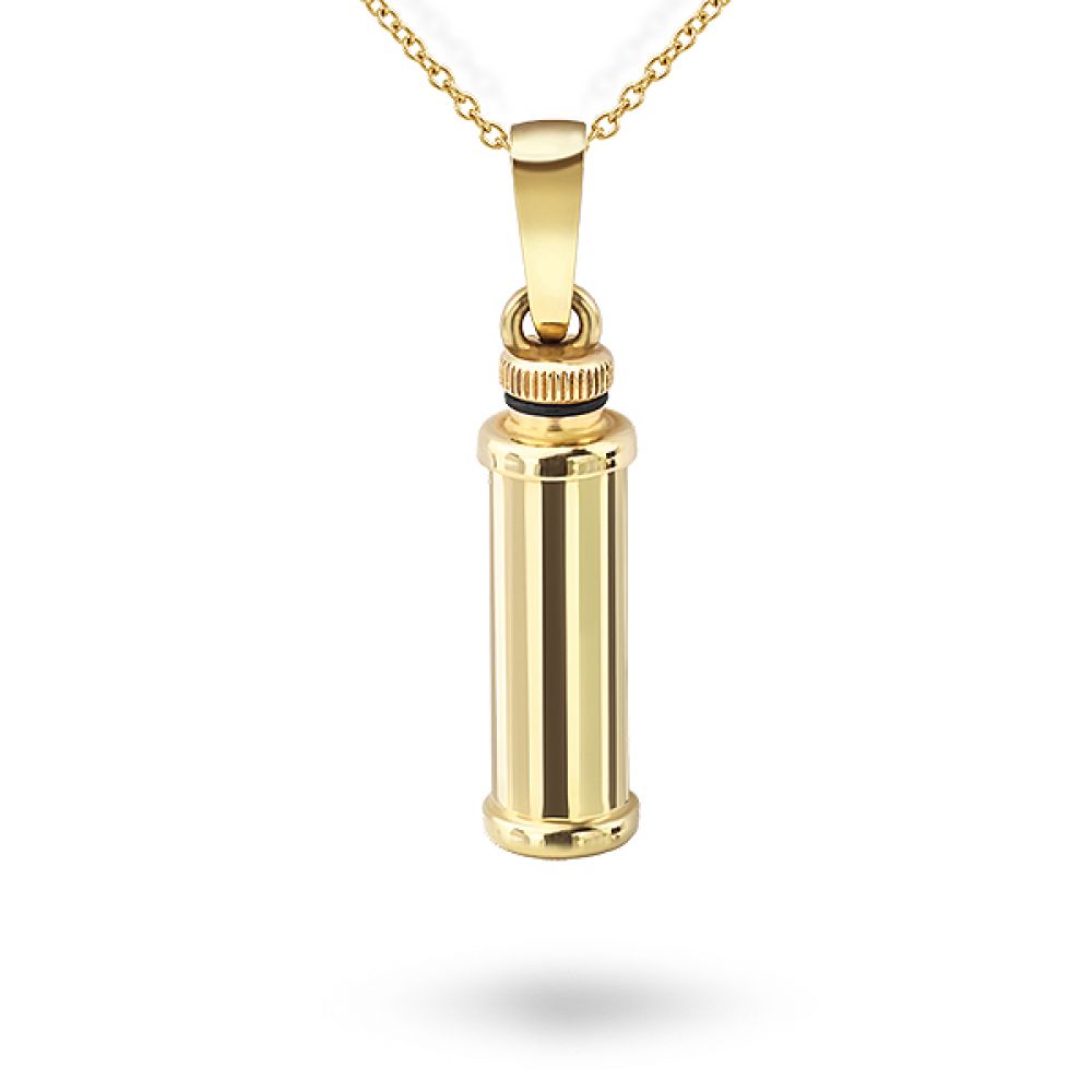 Gold Keepsake Necklace Yellow Gold Bottle Pendant