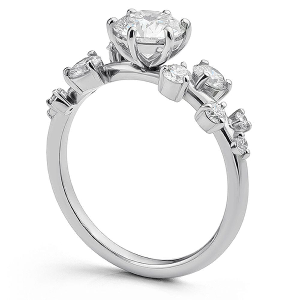 Bespoke Scattered Diamond Engagement Ring