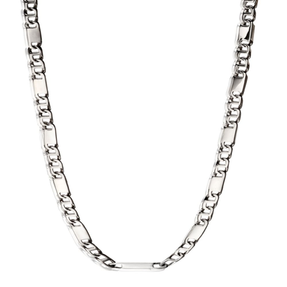 Men's Stainless Steel Bar and Link Chain