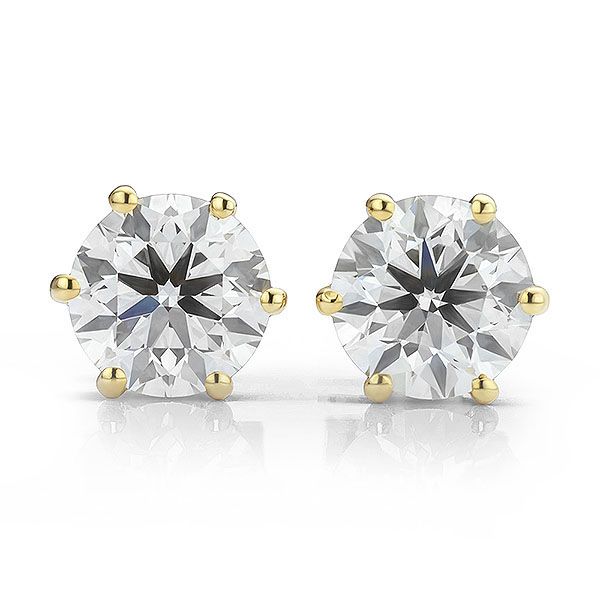 2 Carat LabGrown Diamond Earrings 6 Claw Solitaire Studs