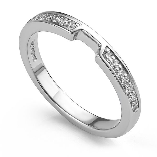Shaped Wedding Ring to Fit the Tiffany Ribbon Ring
