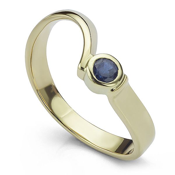 Pre-Loved Sapphire Gold Ribbon Ring