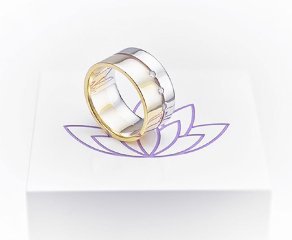 Two Colour Wedding Rings | Two Colour Rings for Men and Women