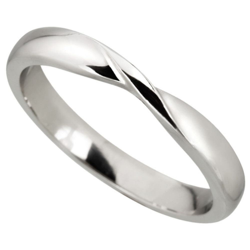 Ribbon Twist Wedding Ring - Twisted Plain Shaped Wedding Ring