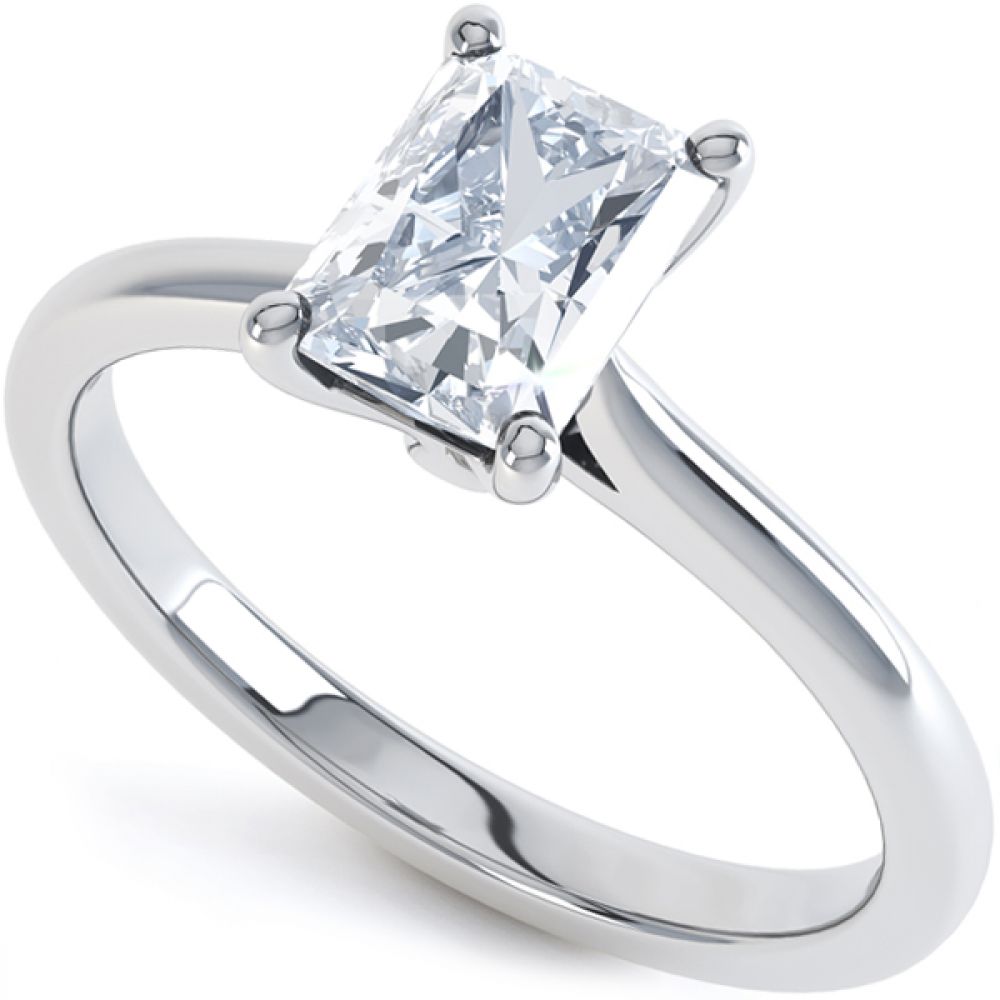 Rectangular Radiant Diamond Engagement Ring