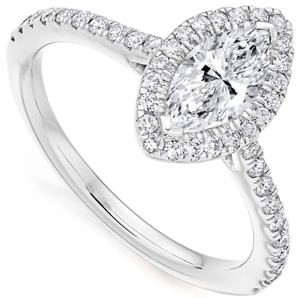 double halo marquise engagement ring